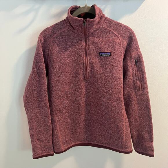 Patagonia Tops - Patagonia Kipi Pink Better Sweater 1/4-Zip Fleece Pullover Size S
